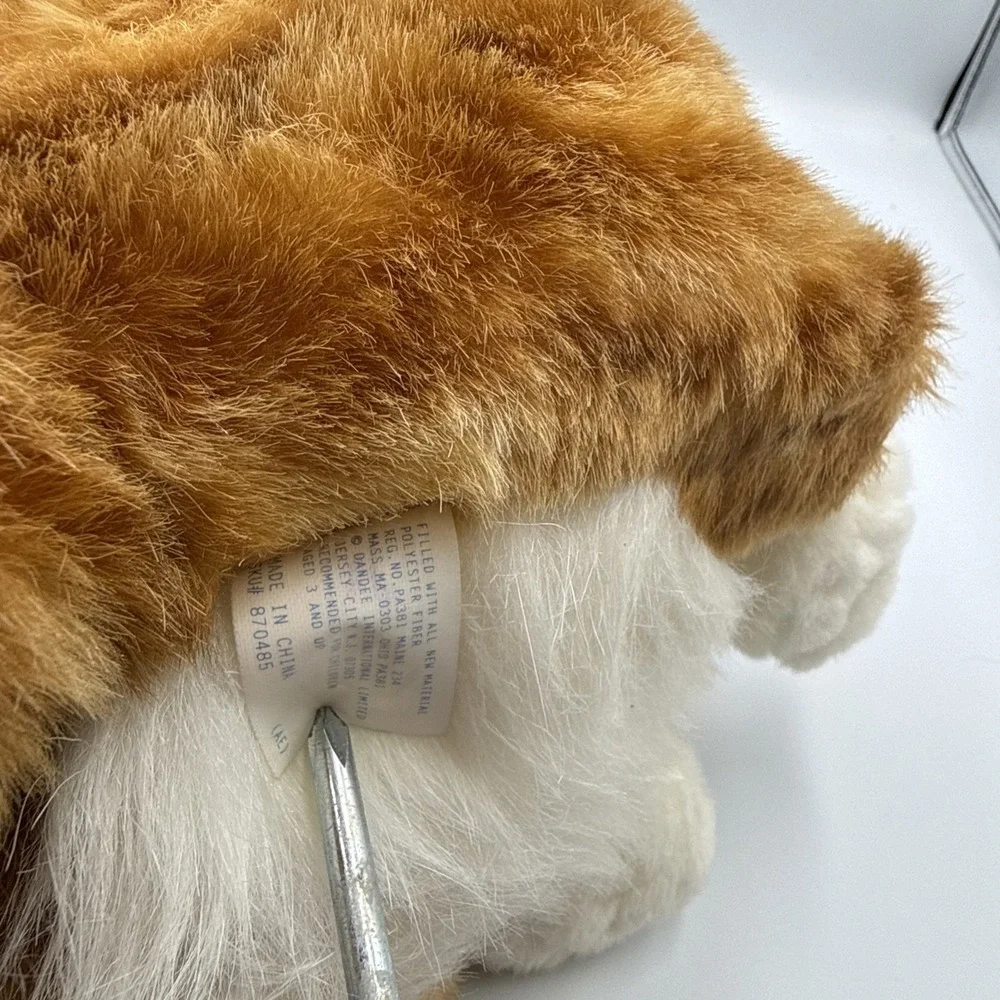 Dan Dee Realistic Plush Cat With Whiskers Green Eyes